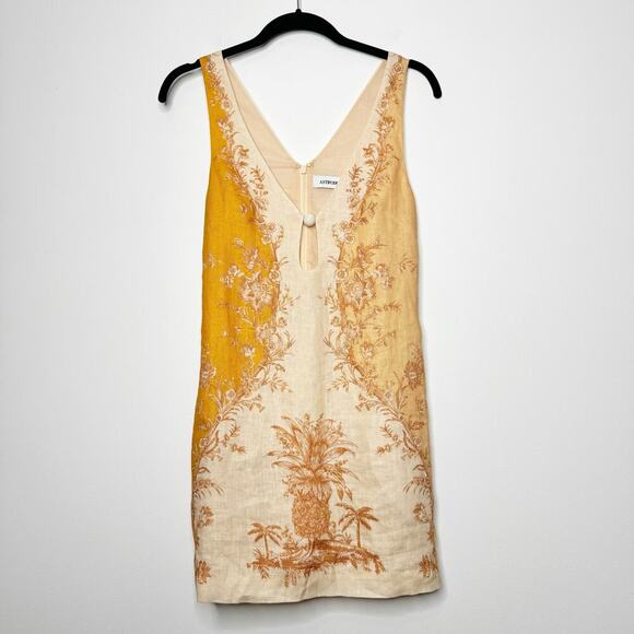 Antipodean Gaia T Back Mini Dress Sleeveless Linen Size AU 6 / US 2 - Picture 2 of 13